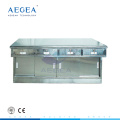 AG-MK001 stainless steel working table with doors and drawers